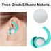 Reusable Silicone Ear Plugs for Sleeping - 2 Pairs, Noise Reduction for Snoring, Swimming, Concerts - Green - Buy Online on GoSupps.com