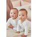 MORI Organic Clever Sleepsuit - Unisex 2 Way Zipped Pyjama for Baby Boys and Girls 0-3 Months White - Buy Online on GoSupps.com