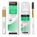 Eyelash Extension Shampoo 50ml + Brush and Mascara Wand Foaming Eyelid Cleanser, Eyelash Extension Cleanser Foam, Eyelash Wash and Eyelash Bath for Extensions (Green)