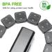 Zoksi AM PM Pill Organizer - 7 Day Portable Weekly Medicine Case for Vitamins Fish Oils & Tablets - Travel-Friendly Black Design - Buy Online on GoSupps.com