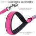 Vivaglory Traffic Handle Dog Leash | Reflective Padded Handles & Metal Hook | 1.8m Strong Training Leash for Dogs - Pink - Buy Online on GoSupps.com