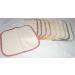 Organic Cotton Flannel Baby Wipes Set of 10 - 2 Ply, Washable, 8x8 Inches, Assorted Earthtones Edging - Buy Online on GoSupps.com