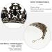 Shop Minkissy Vintage Baroque Crown | Strass Gemstone Tiara for Engagement & Wedding - Elegant Silver & Blue Hair Accessory - Buy Online on GoSupps.com