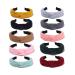 Headbands for Women and Girls Elastic Turban Plain Colored Knotted Design Hair Band 10 Pack Set Fashion Headbands