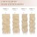 Feshfen Clip-In Hair Extensions - 4PCs 50cm Platinum Blonde Wavy Synthetic Hair 180g Full Head Volume for Women - Buy Online on GoSupps.com