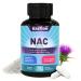 NAC Supplement N-Acetyl Cysteine Capsules 800mg N-Acetyl Supplement with Milk Thistle 200mg Antioxidant Support Vegan GMOs-Free NAC 90 Count (Pack of 1)