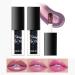 Lot de 2 huiles l vres magiques changeant de couleur gloss l vres hydratant huile lisse non collante soin des l vres fra ches pour fille (rose)