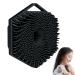 Shampoo brush-hexagon silicone scalp massager-silicone head massage and hair cleaning silicone-face scrubber for adults men children black