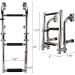 Artilife Stainless Steel Foldable Boat Ladder | Marine Pontoon 2+1 Step with Rubber Grip & Mounting Screws - Buy Online on GoSupps.com