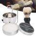 Premium 4-Piece Men's Shaving Tool Set - Stainless Steel Bowl Brush & Soap - International Shipping Available - Buy Online on GoSupps.com