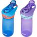 Contigo Jessie Kids Water Bottle 2-Pack - 14oz Leak-Proof, Dishwasher-Safe, Fits Cup Holders - Blue Poppy/Coral & Amethyst/Jade - Buy Online on GoSupps.com