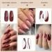 Rechoo 6pcs Matte & Glitter Gel Liner Nail Art Set - Wine Nude Pink White French Manicure Polish - 10ml Fineliner Nail Design - T-6 Dark Red & Nude Glitter - Buy Online on GoSupps.com