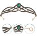 FRCOLOR Baroque Queen Crown Vintage Princess Hair Crown Vintage Crystal Crown Vintage Tiaras with Gemstones for Halloween Party Green - Buy Online on GoSupps.com