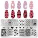 WOKOTO 6Pcs Heart Nail Stamping Plates - Nail Art Stamps Kit for Women and Girls - Buy Online on GoSupps.com