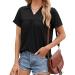 Shop Oversized V/O Cut-Out Flower Sleeve T-Shirt for Women - Summer Casual Tunic in Black | Plus Size & Stylish Printed Tops - Buy Online on GoSupps.com