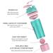 Artoid Mode 24-Ounce Fitness Protein Shaker Bottle | Dual Mixing Technology with Shaker Balls & Grids | Twist & Lock Protein Box | Cream Pink/Aqua Green - Buy Online on GoSupps.com
