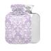 Baroque heat bottle with flower pattern without BAP 2 L large hot water bag for pain relief back pain heat cold therapy