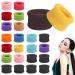 24PCS Extra Soft Towel Scrunchies Stretchy Hair Ties Terry Cloth Cotton Elastic Fuzzy Wide Thick Ponytail Holder Seamless Hair Rubber Band Assorted Color Hair Accessories for Women Girl Kids type1