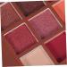 FOMIYES 9 Shimmer Eyeshadow Metallic Eye Shadow Palettes Eyeshadow Powder Makeup Palette Matte 1 count (Pack of 1) Red - Buy Online on GoSupps.com