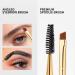 Docolor Eyebrow Brush Duo | Professional Angled Eye Brow Brush Set | Lining and Shaping Brows | Spoolie for Brows or Lashes | Black 3PCS - Buy Online on GoSupps.com