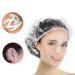 Vtrem 30PCs Disposable Shower Caps + 60PCs Ear Protector Caps  Larger and Thicker Waterproof Elastic Bath Caps  Clear Plastic Ear Covers for Hair Dye  Women Spa  Home  Hotel and Hair Salon Style 2