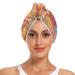 Cool Summer Crab Hair Towel 2 Pack Super Absorbent Hair Drying Towel Quick Dry Hair Turbans Head Towel with Button Twisty Wrap for Women Girls
