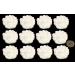 12 x Edible 3D 50mm Icing Roses 20 colours toppers decorations cake (White)