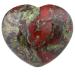 Nupuyai Dragon Bloodstone Heart Palm Worry Stone for Chakra Reiki Healing Crystal Love Stone for Home Decoration 45mm 06-multicolour/Dragon Bloodstone/45x40mm