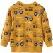 MUJOQE Boys Sweatshirt - Cotton Pullover Kids Activewear Tops (1-7 Years) - Warm Long Sleeve Shirt with Yellow Excavator Design - Buy Online on GoSupps.com