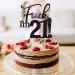 VIKY 21st Birthday Cake Topper - Glittery Decoration for Young Girls' Birthday Parties - Buy Online on GoSupps.com