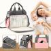 Small Diaper Tote Bag | Baby Stroller Organizer for Girls | Insulated Bottle Pockets | Diapers, Toys & Snacks | Pink & Gray - Buy Online on GoSupps.com
