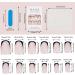 NICENEEDED Medium Length Nude Nails with Black French Tip Square Short Press on Nails Artificial Glossy False Nails with Nail Glue Stickers for Women Girls Daily Wear - Buy Online on GoSupps.com