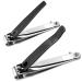 2 Pcs Nail Clippers Heavy Duty Nail Clippers Set Stainless Steel Nail Cutters Thick Fingernail and Toenail Clippers for Men Women Kid Elder Classic