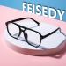 Feizedy Retro Blue Light Filter Glasses for Women & Men - 70s 80s Style PC Gaming Glasses - B2866 Black 54mm - Buy Online on GoSupps.com