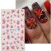 JMEOWIO 3D Embossed Fall Nail Art Stickers - Self-Adhesive Pumpkin & Maple Leaf Design | 5D Autumn Nail Supplies (4 Sheets - Buy Online on GoSupps.com