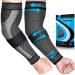 Beister compression elbow bandage for men & women (2 pieces) thick bracelet with Velcro fastener & silicone strip black M