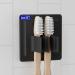 Lobux - 2x toothbrush holder Self -adhesive super -resistant hold soft -touch silicone - plug -in brush holder for electrical toothbrushes - for bathroom mirror shower wall (black) black toothbrush holder