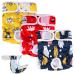 Slowton Dog diapers for bitches 3 of a piece of washable run -off soft high -suction and environmentally friendly heat pants for bitches with adjustable buttons with incontinence & heat pattern M