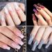 240 Pcs XXL Clear C Curve Nail Tips with Box - Straight Square Shape Half Cover False Nails for Salons - 12 Sizes - Buy Online on GoSupps.com