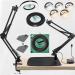 A magnifying glass with light 10x magnifying lamp with a square base upgrade head button key lamp with 5 color modes real glass illuminated LED magnifying lamp for hobby Read work repair