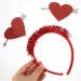Minkissy 2-Piece Valentine's Day Heart Head Boppers - Glitter Red Love Hair Bands for Weddings & Festivals - Buy Online on GoSupps.com