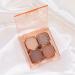 Buy 4-Color Eyeshadow Palette | Champagne Rose Gold Brown Matte & Shimmer | Highly Pigmented Waterproof & Easy to Carry - Buy Online on GoSupps.com