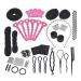 Frisier set consisting of 20 donut makers fashionable hair design styling accessory hairpins hair clips donut makers hair braiding tools for women/ girls
