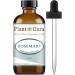 Rosemary Essential Oil 4 oz 100% Pure Undiluted Therapeutic Grade for Aromatherapy Diffuser Skin Face Body Stimulates Hair Growth Dandruff Control.