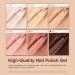 AUBSS 6-Piece Autumn Winter Nude Gel Nail Polish Set - Skin Tones Neutral Soak Off UV LED Kit for Women - Buy Online on GoSupps.com