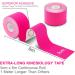 Deilin Kinesiology Tape 19.7ft Uncut Per Roll Elastic Therapeutic Sports Tapes for Knee Shoulder and Elbow Waterproof Athletic Physio Muscles Strips Breathable Latex Free 1 Roll Pink - Buy Online on GoSupps.com