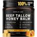 Organic Beef Tallow for Skin Face - Tallow and Honey Balm for Face - Whipped Grass-Fed Moisturizer with Raw Honey & Beeswax - Hydrating Body Cream for Dry Cracked and Sensitive Skin 4 Fl Oz (Pack of 1)