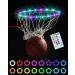 LED Basketball Hoop Light, Remote Control Light Up Basketball Hoop Waterproof Basketball Rim LED Light 17 Color and 7 Lighting Modes Basketball Gift for Kids Adults, Bright to Play at Night Outdoors