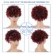 Short Curly Headband Wig for Black Women | Red Head Wrap Afro Kinky Curly Wig | Ombre Burgundy Synthetic Hair Wig with Scarf - Buy Online on GoSupps.com