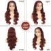 Reddish Brown #33 26 Inch HD Lace Front Body Wave Wig for Black Women | Brazilian Virgin Human Hair | Pre Plucked 180% Density | Glueless Frontal Wig with Baby Hair - Buy Online on GoSupps.com